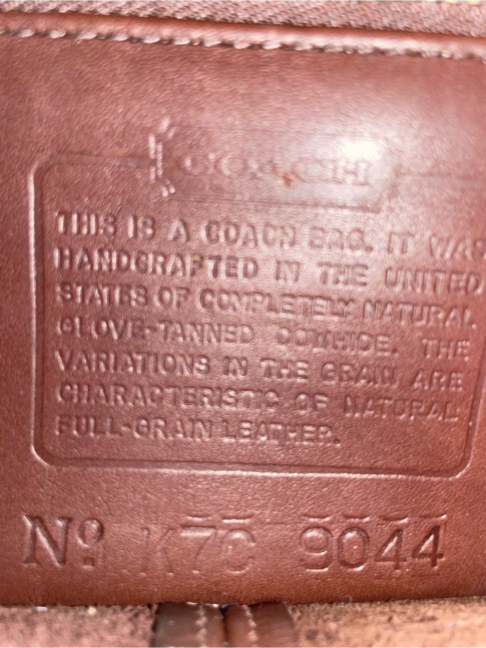 Vintage Coach Geometric Clutch Style 9044 in Mahogany - Picture 3 of 14